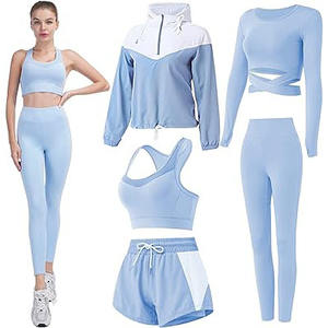 Nouveautés Vêtements de sport pour femmes 2 pièces Ensembles de sport Soutien-gorge de yoga à fort impact et pantalon de sport droit Tenue d'entraînement Séchage rapide - Product Image 1