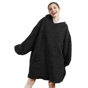 Sudadera Cálida de Invierno, Ropa de Dormir Larga, Ropa de Casa para Adultos, Sudadera con Capucha de Franela Gruesa, Manta Usable con Peso Extra Grande - Product Image 5