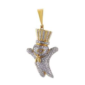 จี้ฮิปฮอปการ์ตูน925หรูหราจี้เงิน VVS เพชรโมอิสซาไนต์14K จี้ชุบทองกุหลาบและเสน่ห์สำหรับผู้ชาย - Product Image 3