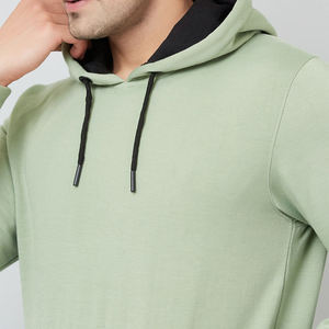 Sweat à capuche oversize en coton éponge de haute qualité Streetwear épais polaire épaule tombante plaine sweats à capuche personnalisés pour hommes grande taille - Product Image 6