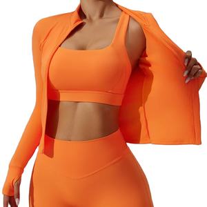 Vêtements de yoga pour femmes de haute qualité, séchage rapide, respirant, léger, soutien-gorge de yoga, haut de sport, veste, short taille mi-haute, pantalon - Product Image 1