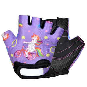 Guantes de Ciclismo de medio dedo para niños de neopreno de alta calidad al por mayor de fábrica, equipo deportivo antideslizante transpirable personalizado para exteriores - Product Image 3