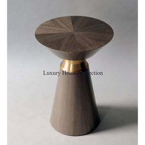 Mesa auxiliar de metal decorativa floral, color dorado, diseño lujoso, suministros de muebles de hotel y restaurante hechos a mano a bajo precio - Product Image 3