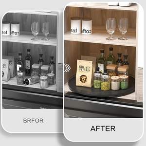 Table tournante Lazy Susan écologique en bois pour table à manger Grand organisateur rond pour comptoir de cuisine Table Fait à la main Durable - Product Image 5