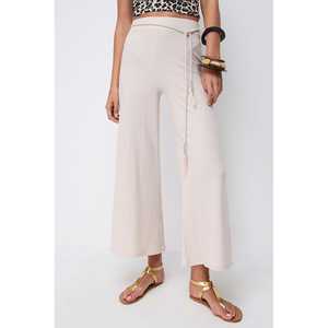 Pantalones de Punto de Corte Holgado con Detalle de Lazo - Product Image 3