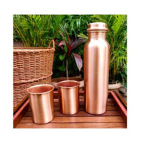 Bouteille d'eau de conception supérieure en cuivre pur pour la salle de sport de bureau et le yoga Ayurveda Bouteille en cuivre recommandée par l'exportateur indien - Product Image 6
