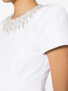 Robe de soirée élégante en forme de corps avec paillettes et perles perlées Robe de soirée droite Robe longueur en T - Product Image 5