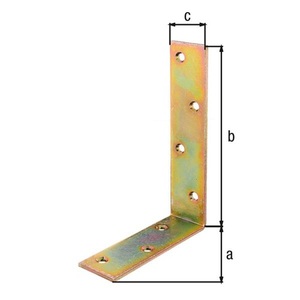 L180x120mm Beam Angle B.40mm Unequal Legs STA Raw <b>Brackets</b> 20-Pack Size - Product Image 3