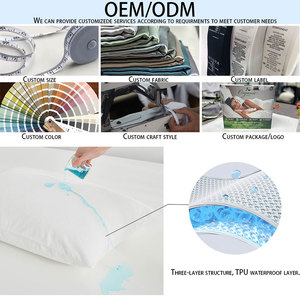 Couvre-lit Offre Spéciale taille personnalisée 200gsm 40% bambou 60% polyester couche d'air literie avec protecteur imperméable 1 et taie d'oreiller 2 - Product Image 6