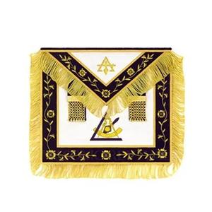 Delantales Masónicos Personalizados al por Mayor, Hechos a Mano, Bordados, de Piel de Cordero, Ligeros, de Forma Cuadrada, para Maestros Masónicos de la Selecta Real - Product Image 3