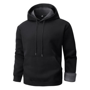 Sudadera con capucha Hombres Streetwear Algodón grueso Jersey de gran tamaño Fleece Drop Shoulder Logotipo personalizado Estilo de invierno - Product Image 1