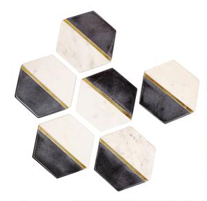 Posavasos de mármol y madera de mango natural Posavasos de mango de madera natural y mármol Hecho EN LA India - Product Image 2