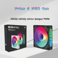 Ventilateur de boîtier silencieux PWM 120 mm à roulement fluide Infinity Mirror ARGB Sync pour PC de bureau et boîtier de refroidissement par eau