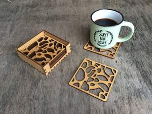 walnut coasters Cute Natural <b>Wooden</b> Square Coasters Indoor Outdoor Decorative Saucer Mats Perfect Pads for Home Hotels Tea Table - Product Image 2