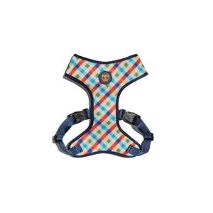 Arnés Ajustable para Perro Phantom, Diseño a Cuadros, Tallas XL y XS, Material de Poliéster y Nailon, con Detalles Metálicos, para Paseos al Aire Libre - Product Image 1