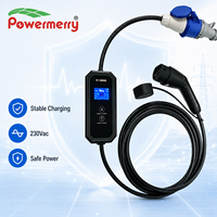 Chargeur EV portable 7kW 32A Type 2 230Vac avec prise de courant personnalisée pour les besoins de charge à domicile, au garage, en voyage et en cas d'urgence en Europe