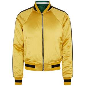 Chaquetas de bombardero de satén con cremallera Chaquetas de bombardero de satén de seda para hombres para mujeres Chaquetas de bombardero personalizadas - Product Image 1