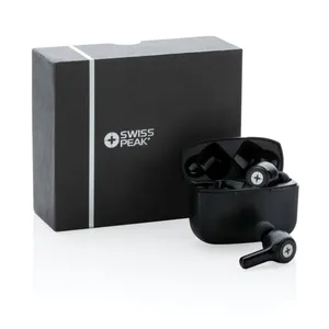 หูฟังไร้สาย Swiss Peak ANC TWS RCS พร้อมอุปกรณ์ส่งเสริมการขายแบบ USB ที่ยั่งยืน - Product Image 3