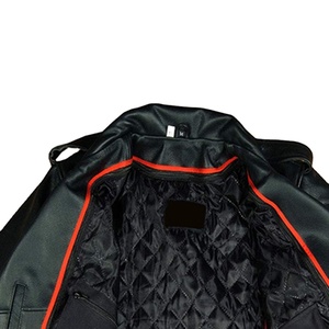 Chaqueta de cuero de vaca genuina hecha a medida Chaqueta de cuero negro de motocicleta hecha a mano a la venta por ropa de hombre - Product Image 3