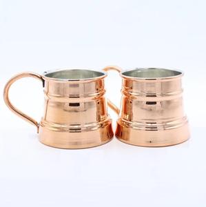 Tasse mule de Moscou en cuivre de qualité supérieure Tasse en cuivre argenté de table avec poignée au prix de gros - Product Image 3