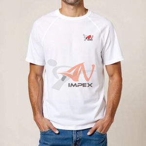 T-shirt décontracté en coton 100% personnalisé de haute qualité avec logo personnalisé, logo imprimé personnalisé, t-shirt blanc à col rond pour homme - Product Image 2