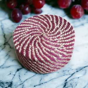 Handmade Multicolor Natural Sabai Grass Storage Multipurpose Box <b>Lid</b> Bulk Price Chapati Chapati Box for Home Herb Spice Tools - Product Image 5