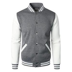 Chaqueta universitaria de lana negra unisex al por mayor, estilo Letterman, para invierno, lisa, teñida, para hombre, abrigo largo 2026 - Product Image 1