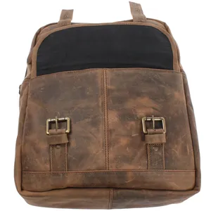 Bolso Cruzado de Cuero Genuino Beige para Mujer, con Doble Hebilla Frontal, Bolsillo con Cremallera, Correa de Hombro Ajustable, Cadenas para Dama, Ecológico - Product Image 6