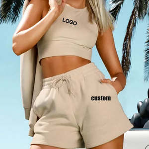 Pantalones cortos de algodón para mujer informales de gimnasio, nuevos y personalizados a la moda al por mayor - Product Image 1