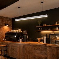 Luminaire suspendu linéaire LED en aluminium pour comptoir de café, 1200 mm, 3000K, dimmable, lumière chaude, moderne, lampe de plafond