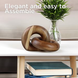 ไม้โบฮีเมียนแบบโบฮีเมียนโต๊ะกาแฟแกะสลักด้วยมือของตกแต่งโซ่แบบฟิวชั่นนอตแบบใหม่สำหรับตกแต่งบ้านไร่ - Product Image 3