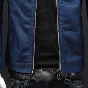 Veste en cuir de taille personnalisée Blouson en cuir uni Veste en cuir véritable pour hommes Taille adulte - Product Image 4