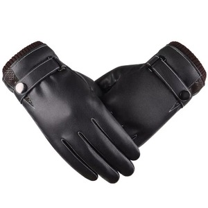 Vente en gros de gants de sport en cuir doublés de velours pour hommes gants de conduite chauds d'hiver en cuir du Pakistan 2025 - Product Image 5