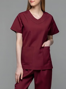 KATBROS INDUSTRY Nouvelle Tunique Médicale Personnalisée OEM à Manches Courtes en Tissu Tissé Coton Polyester Spandex Couleurs Personnalisées pour Femmes - Product Image 3