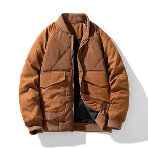 <b>Men's</b> Premium Quality 100% Polyester Canvas <b>Jacket</b> Casual Outdoor Zipper Stand Oversized Plus Size Winter Puff Thick Warm - Product Image 6