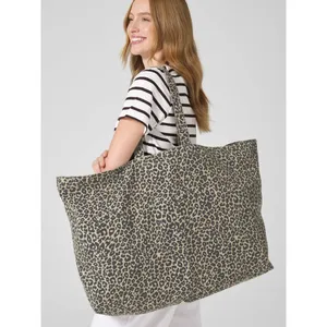 Borsa Tote Oversize Personalizzabile con Stampa Leopardata, Borsa per Gadget Personalizzabile per Uso Promozionale - Product Image 1