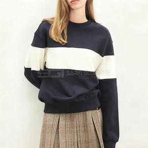 Nouveauté : Sweat-shirt oversize pour femme, col rond, épaules tombantes, impression personnalisée sur le devant, style streetwear, OEM - Product Image 5