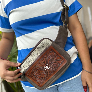 กระเป๋าคาดอกหนังทำมือแท้ใช้ได้ทั้งชายและหญิง, กระเป๋าหนังพรีเมี่ยมทรงสามเหลี่ยม - Product Image 5