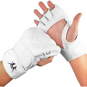 Gants MMA professionnels en cuir Pu avec logo personnalisé Gants MMA thaïlandais en cuir 100% à usage intensif - Product Image 2