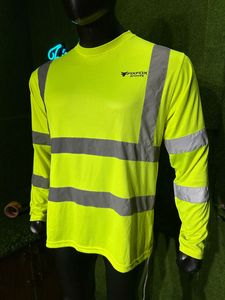 Camiseta DE SEGURIDAD reflectante al por mayor, ropa de trabajo, camisa de alta visibilidad, camisetas de seguridad de poliéster 100% de manga larga con logotipo personalizado - Product Image 2