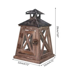 Elegant Wooden <b>Candle</b> Lantern <b>Holder</b> with Adjustable Handle Unique Design Perfect for <b>Outdoor</b> Available at Affordable Prices - Product Image 6