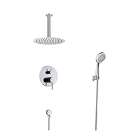 Tidjuin robinet de douche de salle de bain de luxe système de douche noir douche de plafond haute pression 12 pouces pomme de douche de pluie
