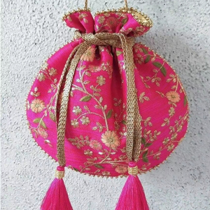 Handcrafted Designer Potli Bag Women Ethnic Embroidery Wedding Party Wear Purse Wholesale - Product Image 1