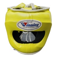 Casque de boxe professionnel en cuir véritable respirant et durable avec fermeture auto-agrippante pour l'entraînement – Fabrication d'usine