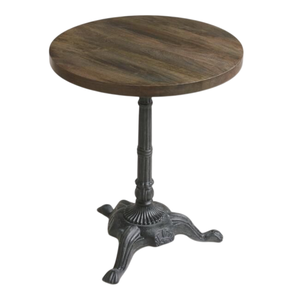 Mesa de Centro de Hierro de Calidad Deluxe, Hecha a Mano, Resistente, con Acabado en Polvo Gris, Estilo Vintage, Mesa Redonda con Pedestal - Product Image 5