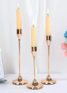 ชุดเชิงเทียนทองเหลืองสำหรับงานแต่งงานสีทองหรูหราทันสมัยสำหรับตกแต่งบ้านเทศกาลคริสต์มาสเชิงเทียนโลหะทรงสูงเชิงเทียนอีสเตอร์ - Product Image 2