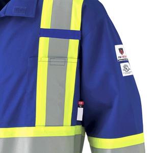 OEM Cotton Coverall with <b>Reflective</b> <b>Tape</b> Custom Hi Vis Industrial Workwear - Product Image 2