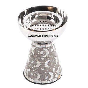 Soporte de incienso de diseñador hecho a mano de calidad premium de metal bakhoor forma redonda de lujo nuevo metal Mubkhar - Product Image 4