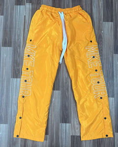 กางเกงวอร์มขาบานสำหรับผู้ชายกางเกงวอร์มผ้าฝ้ายฝรั่งเศสแบบปรับแต่งได้สำหรับวิ่งออกกำลังกายแบบมีซิปรูดแบบลำลอง - Product Image 2