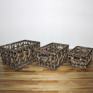 Artex Dong Thap Jacinthe d'eau Paniers de rangement en osier Coffrets cadeaux faits à la main pour cuisine salon Décoration intérieure et rangement - Product Image 5